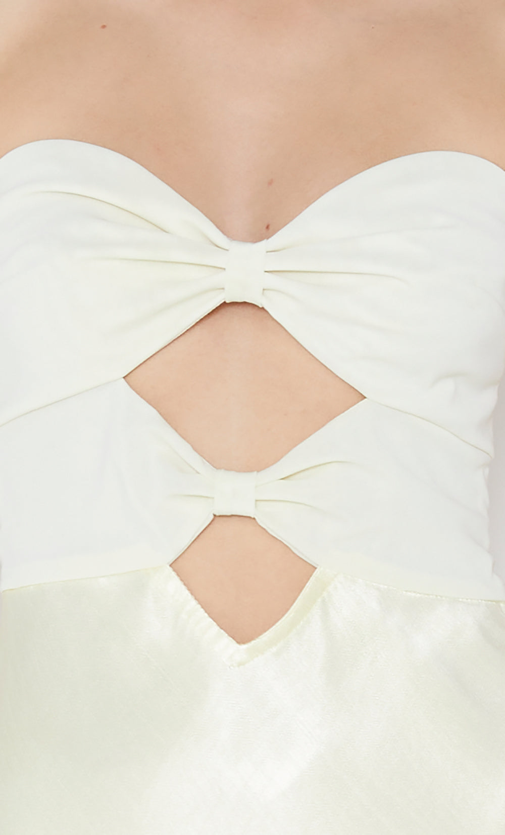 Halle Strapless Dress in Ice Yellow Halle Strapless Dress in Ice Yellow