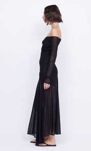 Black Isadora Long Sleeve Maxi Dress by Bec+Bridge