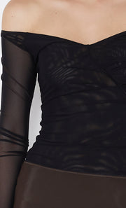 Isadora Long Sleeve Top in Black by Bec+ Bridge