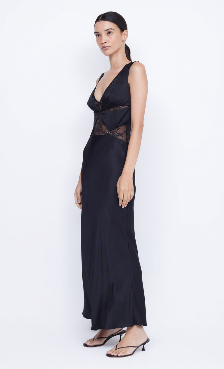 Juliette V Neck Maxi Dress in Black by Bec + Bridge