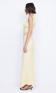 Juliette V Neck Maxi Dress in Butter Yellow by Bec + Bridge