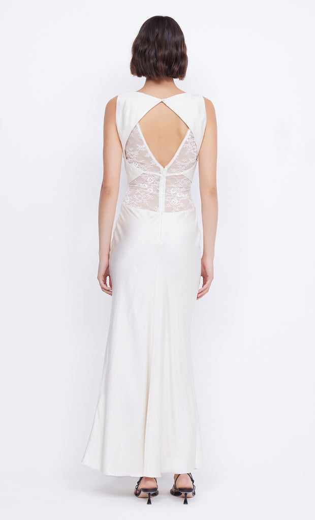 Juliette V Neck Maxi Dress in Ivory by Bec + Bridge