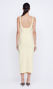 Karina Tuck Midi Dress in Butter Yellow by Bec + Bridge