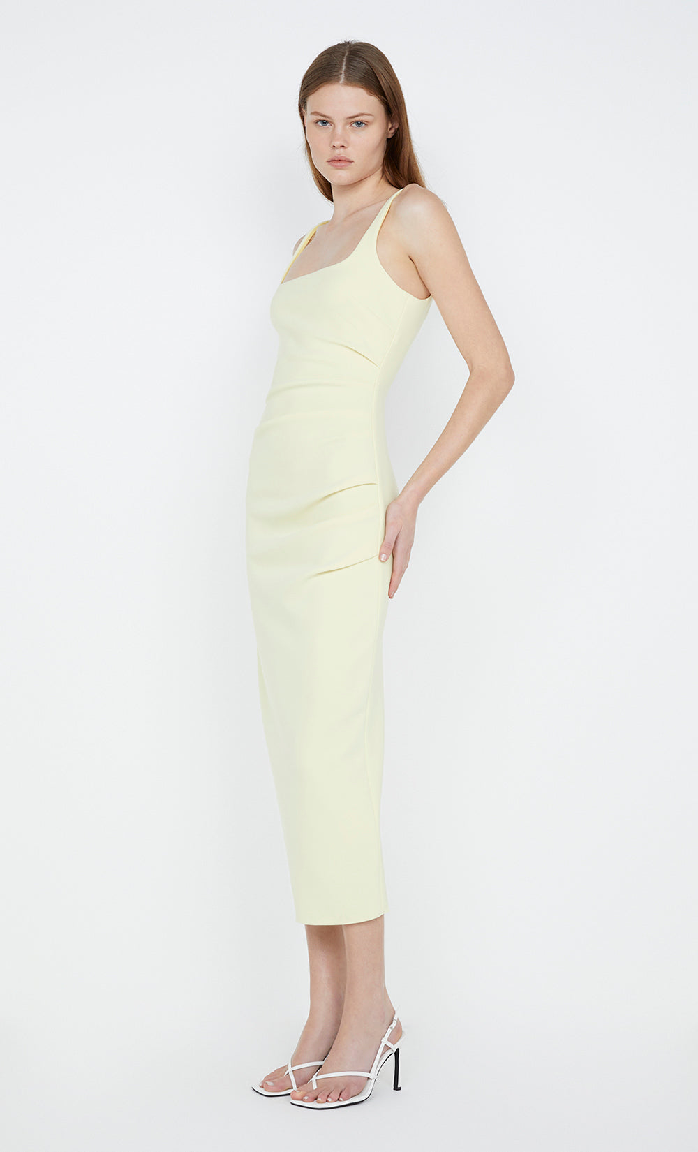 Karina Tuck Midi Dress in Lemon by Bec + Bridge