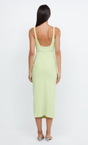KARINA TUCK MIDI DRESS - LIME