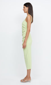 KARINA TUCK MIDI DRESS - LIME