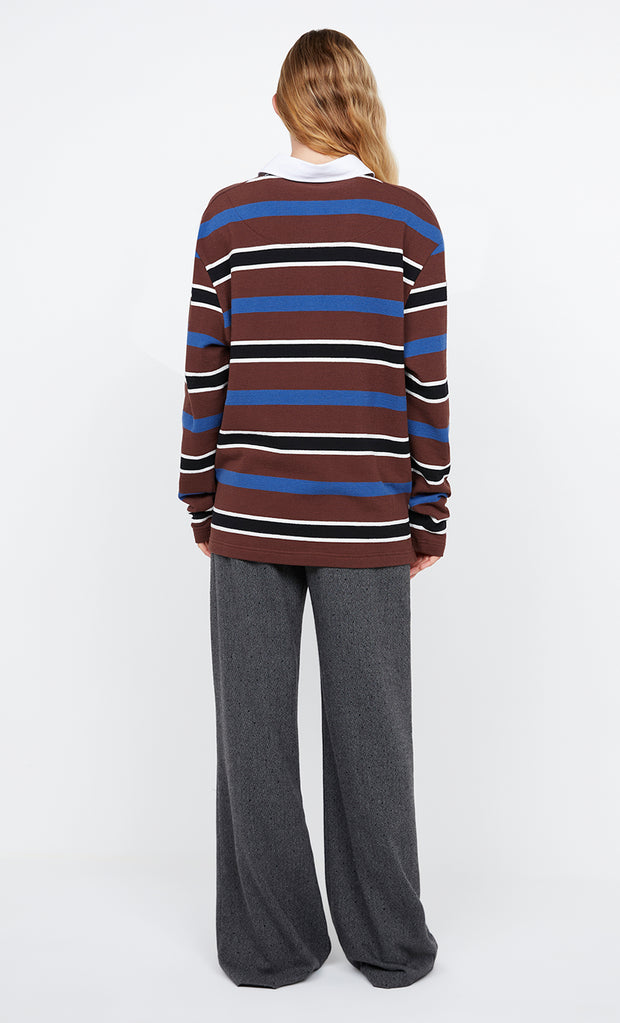 Kylo Jersey in Plum and Indiggo Stripe