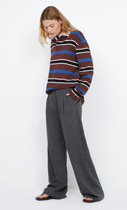 Kylo Jersey in Plum and Indiggo Stripe