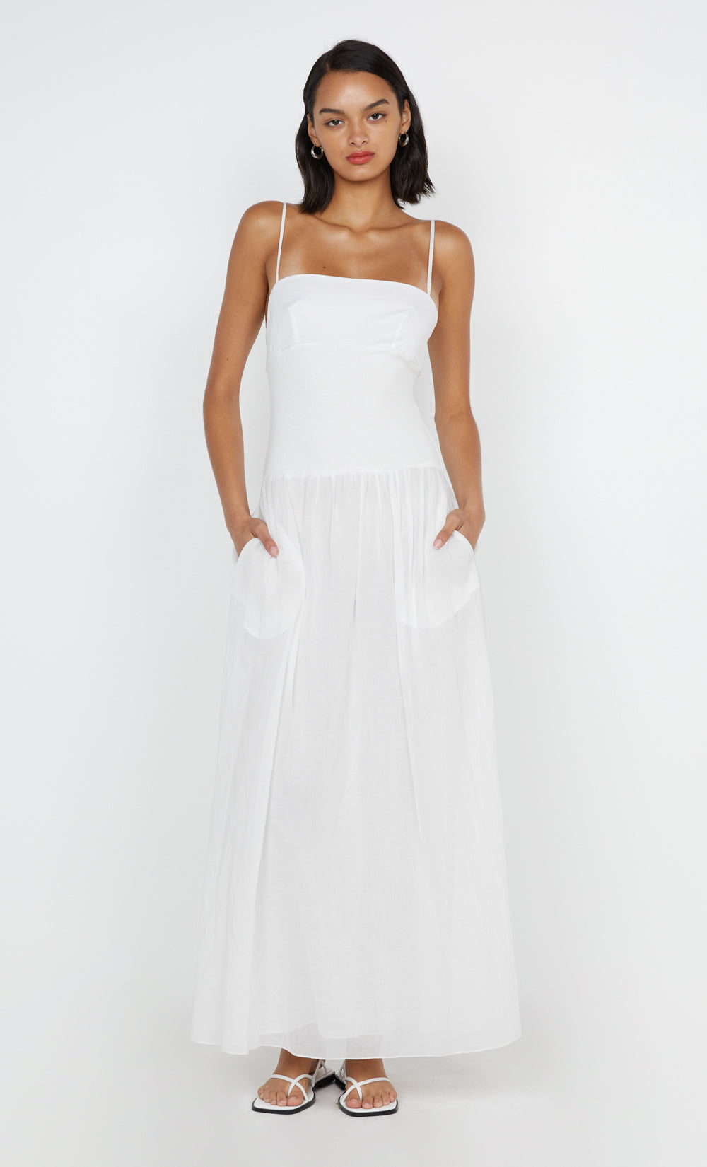 bec and bridge white linen dress DUNE MAXI DRESS