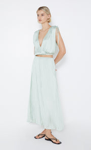 Louann Cropped Pleated Top in Mint by Bec + Bridge