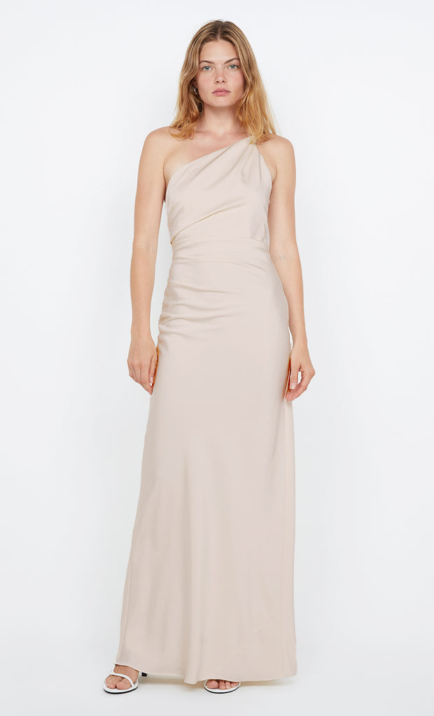 Lunetta Asym Dress in Sand