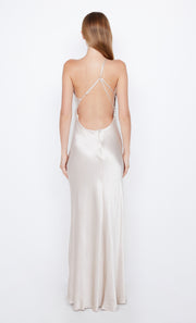 Margaux Asym Prom Dress in Sand by Bec + Bridge
