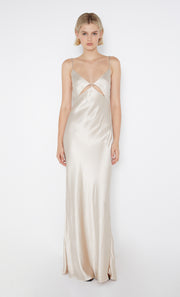 Margaux Maxi Cut Out Dress Bridesmaid in Sand by Bec + Bridge