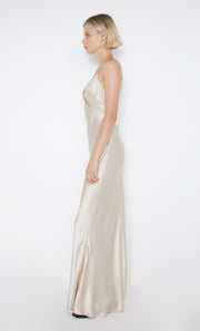 Margaux Maxi Cut Out Dress Bridesmaid in Sand by Bec + Bridge