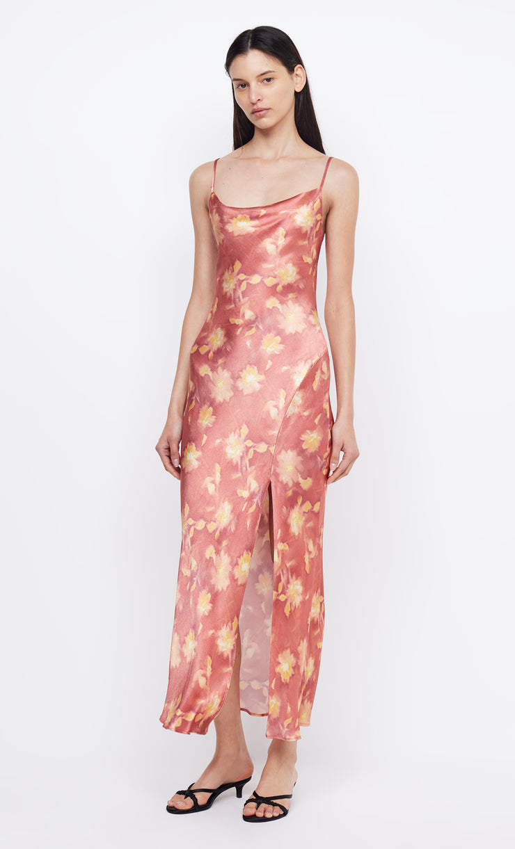 MARGOT SPLIT MIDI DRESS - LUMEN FLORAL