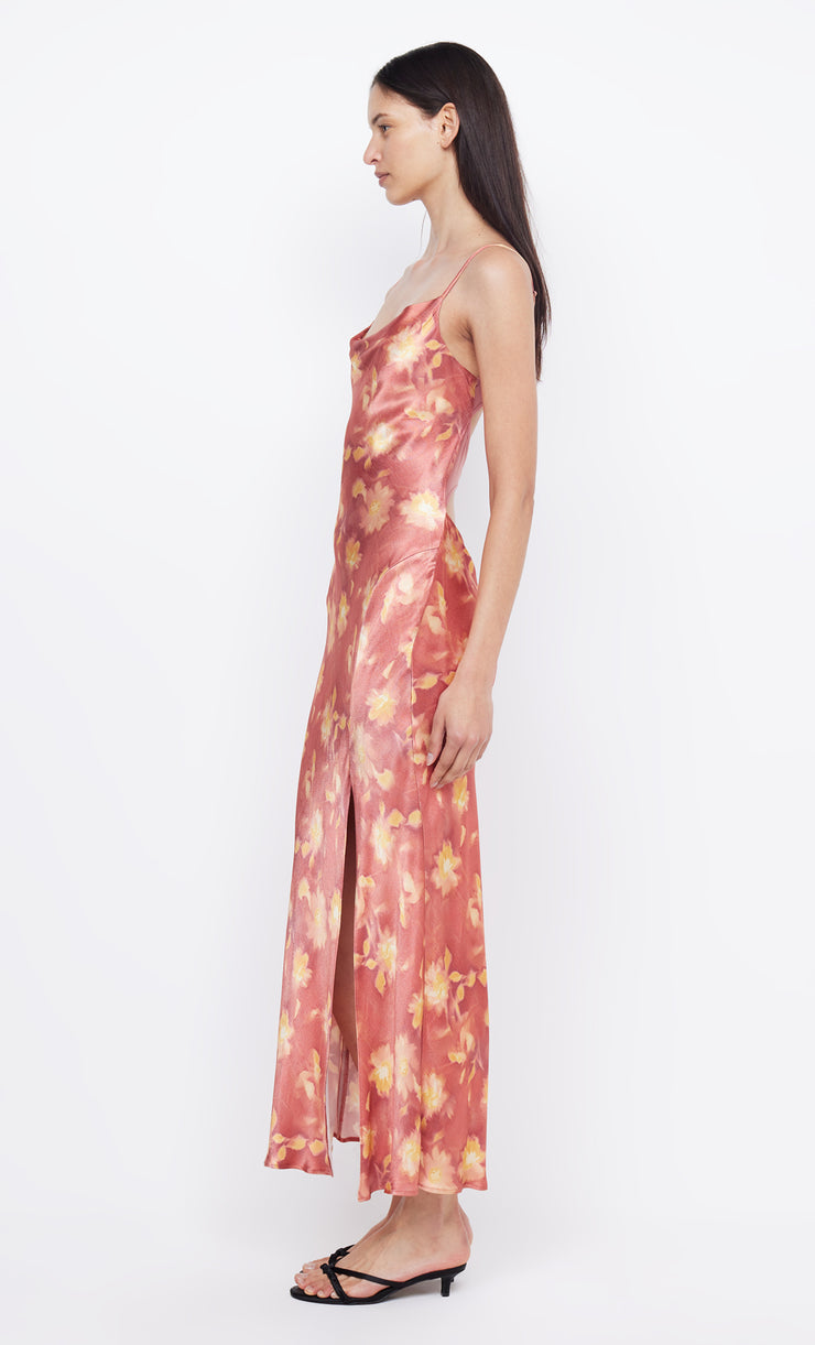MARGOT SPLIT MIDI DRESS - LUMEN FLORAL