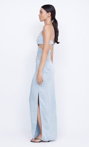 Mari Lou Asym Maxi Dress in Dove Blue by Bec + Bridge