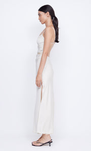 Mari Lou Gathered Maxi Dress in Cream by Bec + Bridge