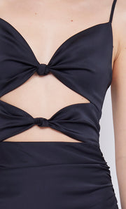 Black formal Mari Lou Knot Maxi Dress by Bec + Bridge