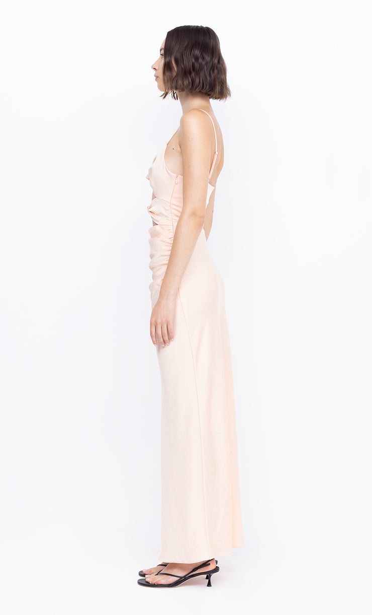 Peach formal Mari Lou Knot Maxi Dress by Bec + Bridge