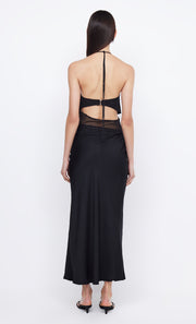 MAX HALTER MAXI DRESS - BLACK