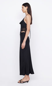 MAX HALTER MAXI DRESS - BLACK