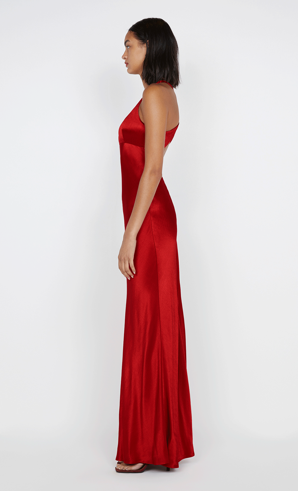 open lace back dress Maxina Crossover Dress in Rouge
