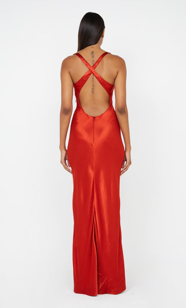 Maxina Crossover Maxi Dress in Crimson by Bec + Bridge