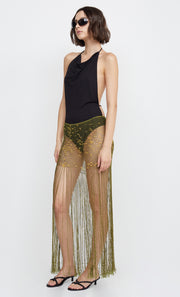 MONETTE HALTER BODYSUIT - BLACK