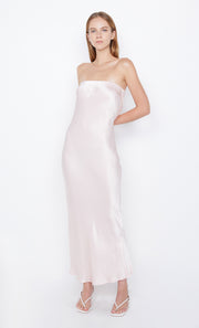 Moon Dance Strapless Maxi Prom Bridesmaid Dress in Blush Pink by Bec + Bridge