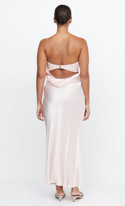 Moon Dance Strapless Maxi Prom Bridesmaid Dress in Blush Pink by Bec + Bridge