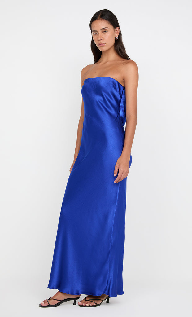 MOONDANCE STRAPLESS DRESS - MEDITERRANEAN BLUE