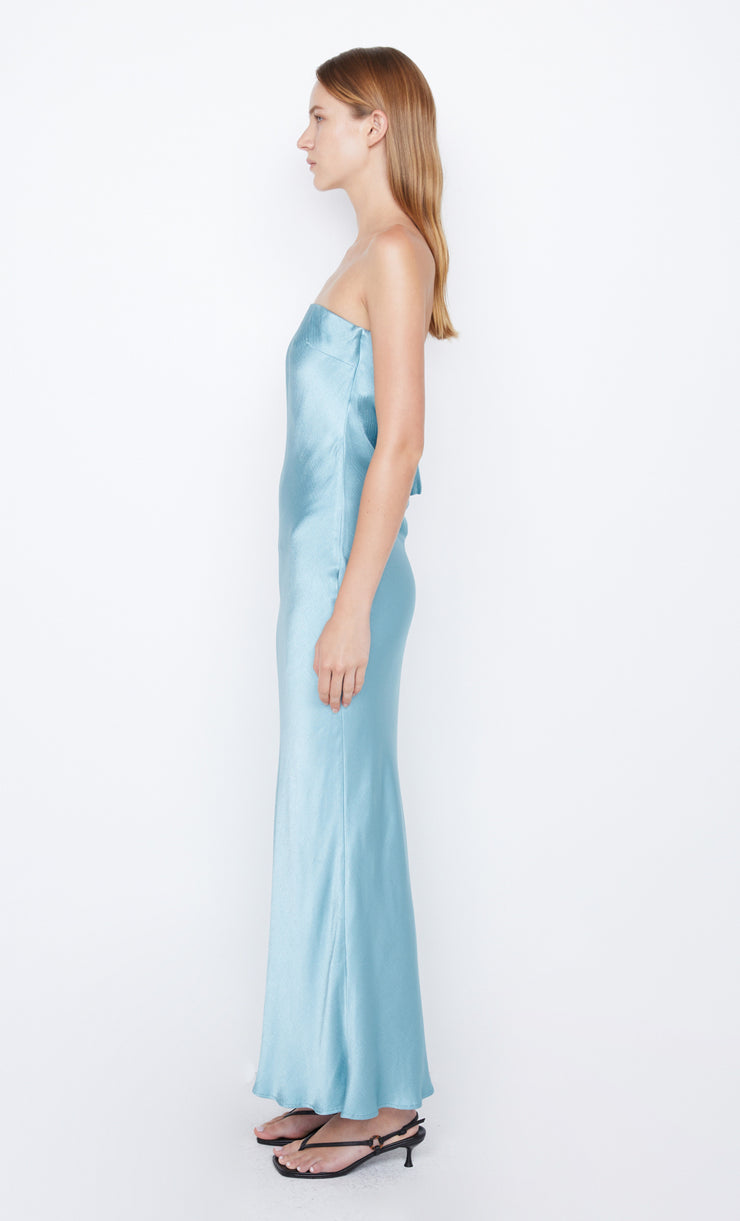 Moon Dance Strapless Bridesmaid Dress in Sea Spray Blue by Bec + Bridge