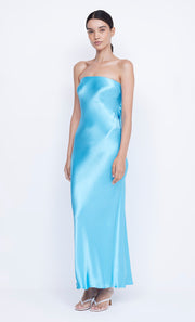 Moon Dance Strapless Formal Dress in Topaz Mid Blue by Bec + Bridge