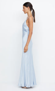 Moon Dance V Neck Bridesmaid Maxi Dress in Dusty Blue by Bec + Bridge