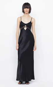 Nora Layered Maxi Lace Formal Prom Dress in Black by Bec + Bridge