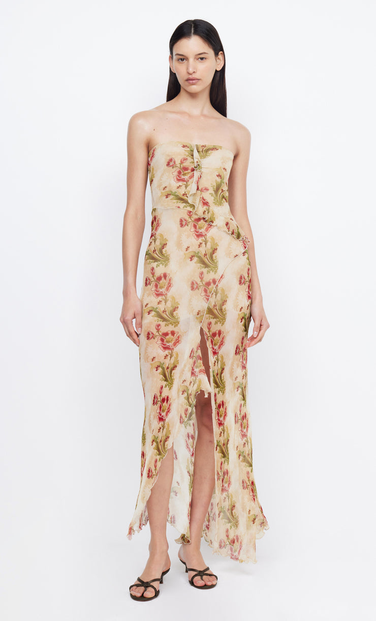 OPAL STRAPLESS MAXI DRESS - GENEVIVE FLORAL