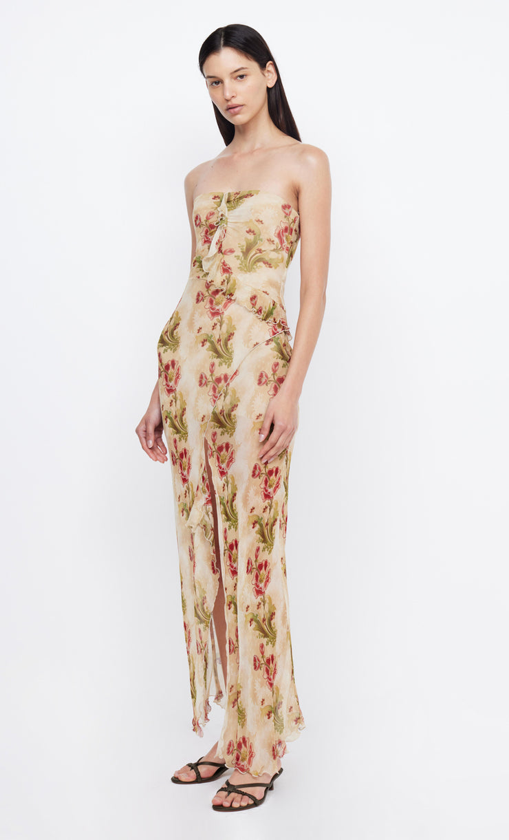 OPAL STRAPLESS MAXI DRESS - GENEVIVE FLORAL