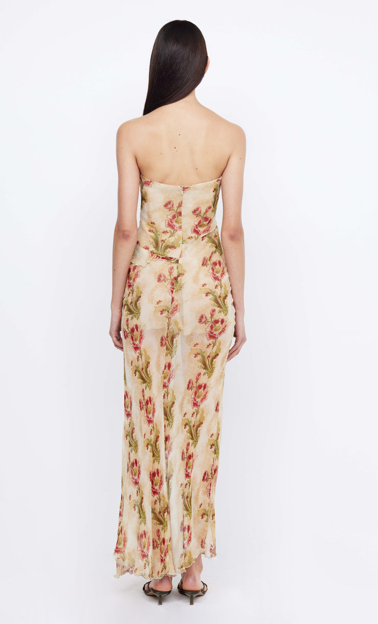 OPAL STRAPLESS MAXI DRESS - GENEVIVE FLORAL
