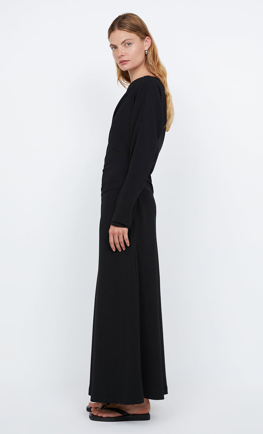 OTTIE ASYM MAXI DRESS - BLACK
