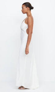 PARADISE SILK BEADED MAXI DRESS - IVORY