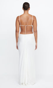 PARADISE SILK BEADED MAXI DRESS - IVORY