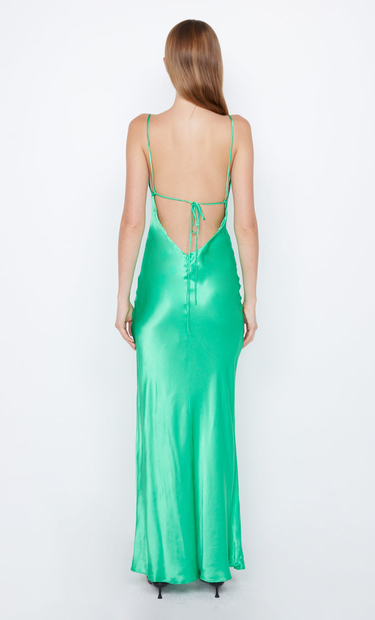 Ren Split Maxi Formal Bridesmaid Dress in Emerald Green by Bec + Bridge