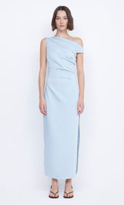 Rochelle Asym Maxi Bridesmaid Prom Dress in Dolphin Blue by Bec + Bridge