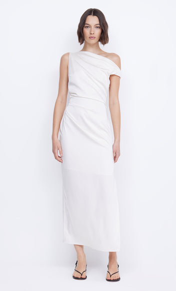 SERATA ASYM MIDI DRESS