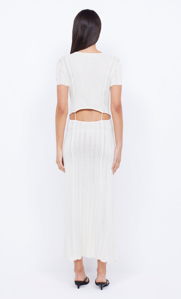 SAMMY CAP SLEEVE KNIT MAXI DRESS - IVORY