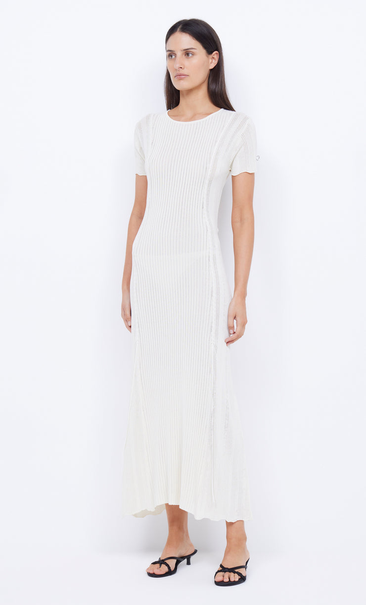 SAMMY CAP SLEEVE KNIT MAXI DRESS - IVORY