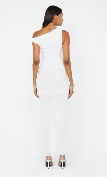 SANIA ASYM DRESS WHITE