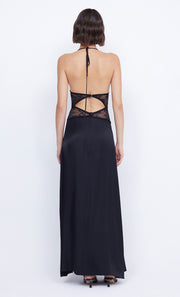 Santal Halter Maxi Dress with Lace Detail in Black by Bec + Bridge