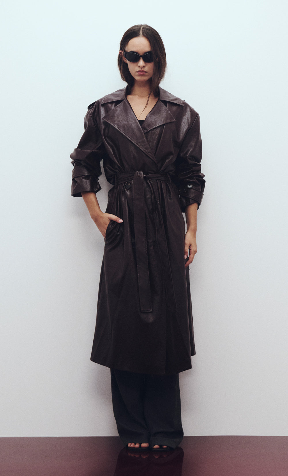 Scylla Trench Coat in Burgundy - BEC + BRIDGE – BEC + BRIDGE US